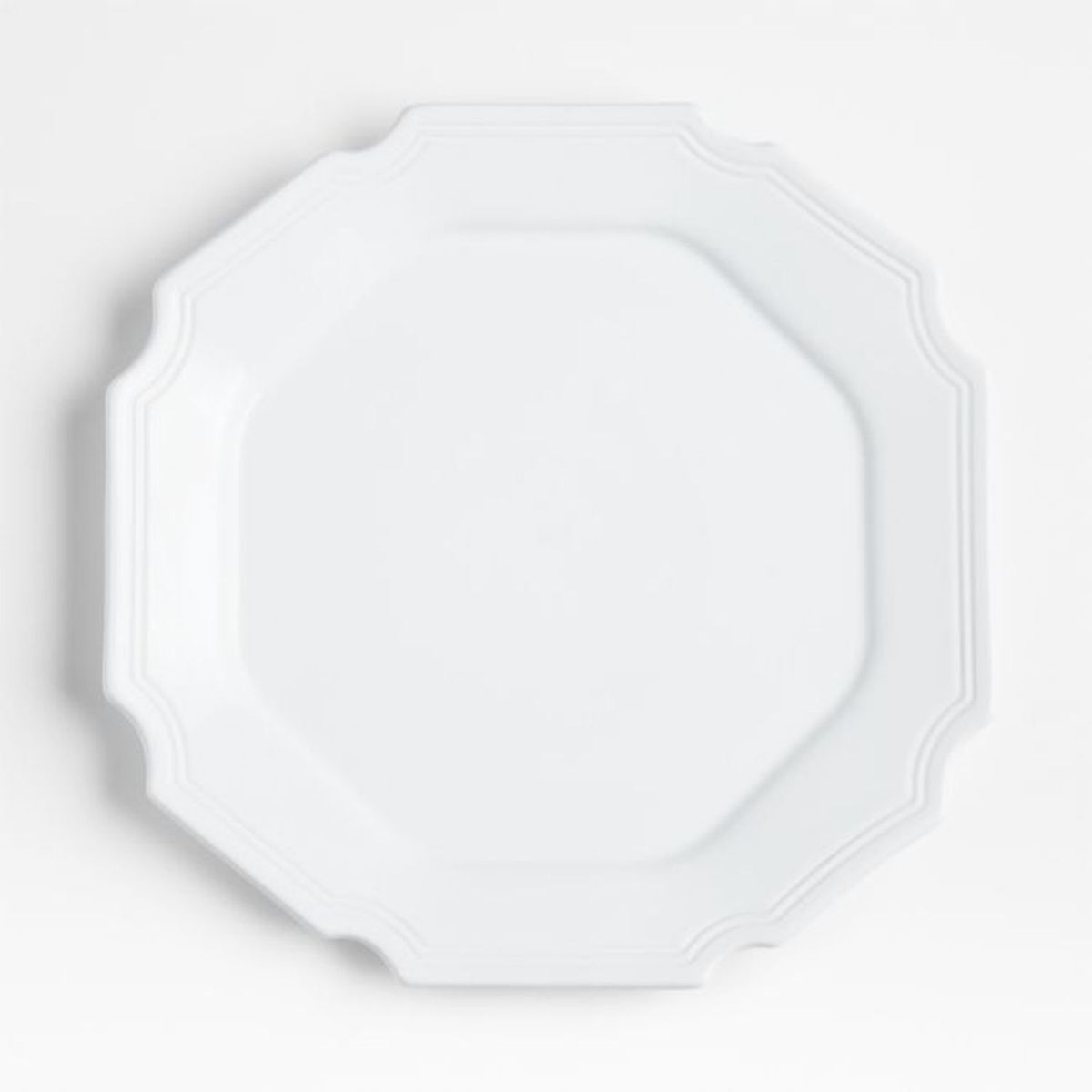 CRATE & BARREL - Plato principal Palermo Octagon en Gres 26 cm x 2 cm