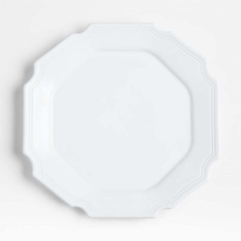 CRATE & BARREL - Plato principal Porcelana Palermo 27 cm de diámetro x 3 cm de alto