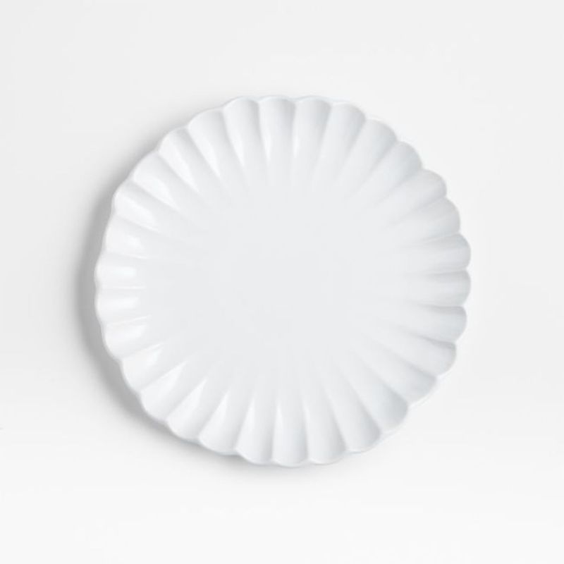 CRATE & BARREL - Plato de ensalada Porcelana Palermo 21 cm de diámetro x 2 cm de alto
