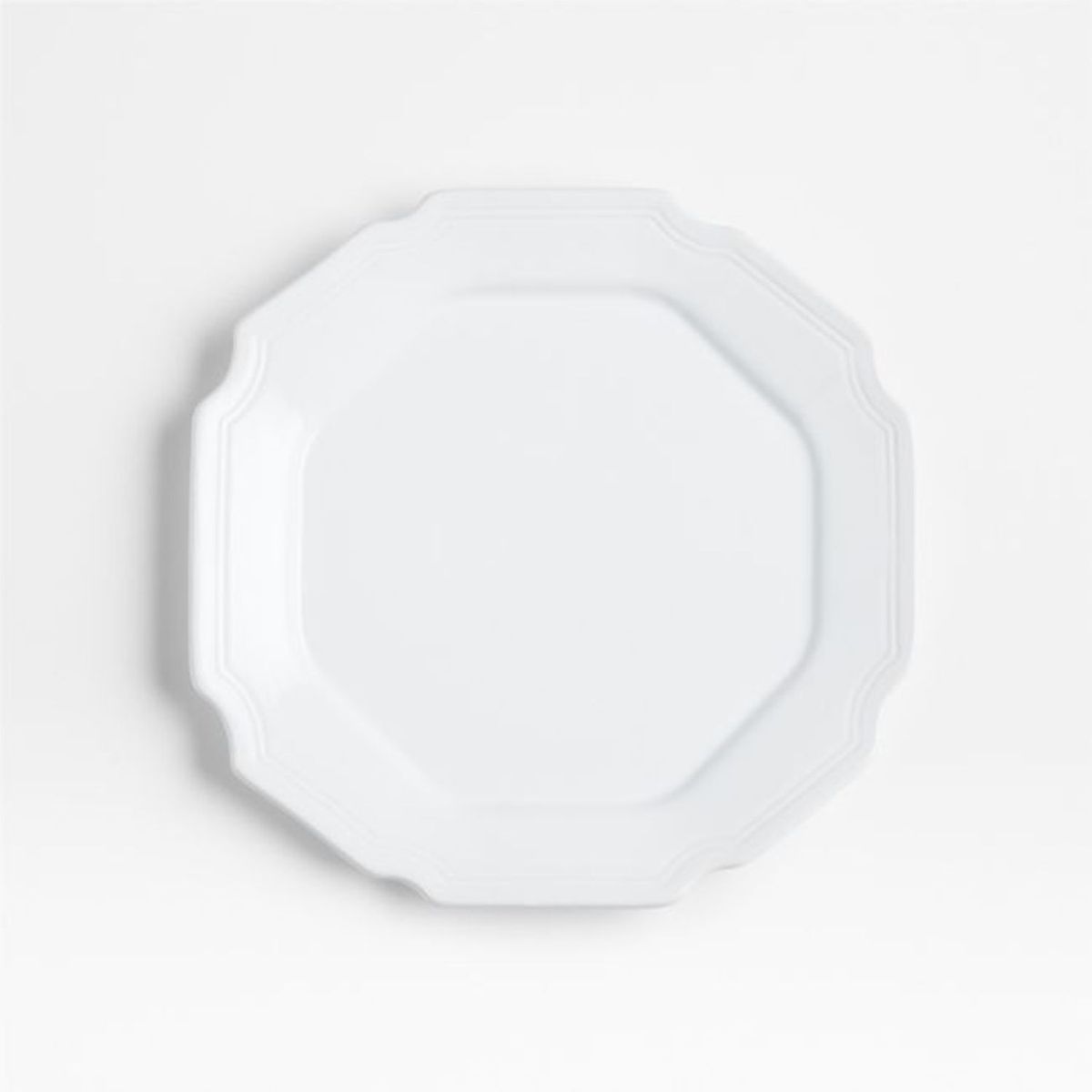 CRATE & BARREL - Plato de ensalada Palermo Octagon en Gres 21 cm x 2 cm