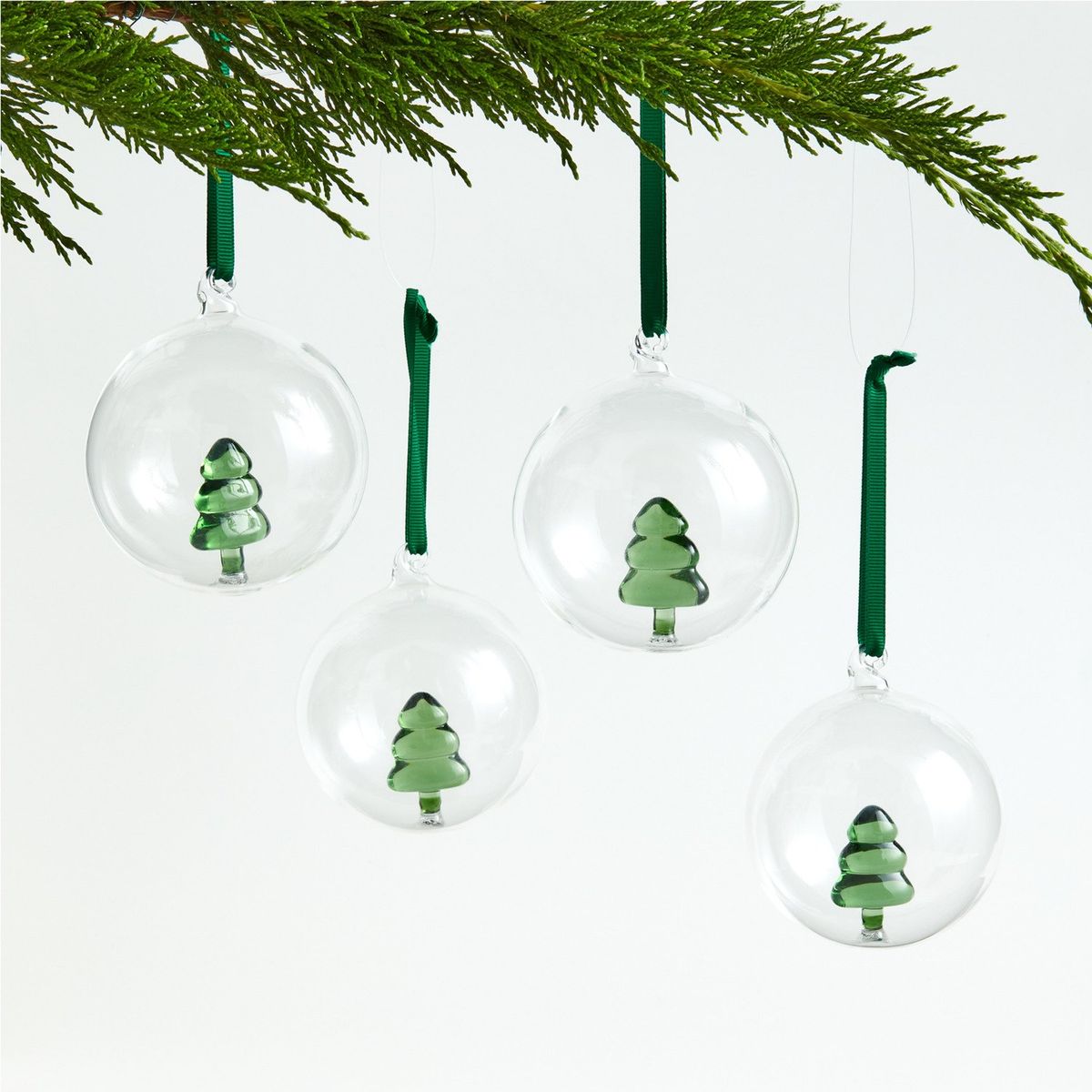 CRATE & BARREL - Adorno para árbol Glass Tree en Vidrio de borosilicato 10 cm x 8 cm