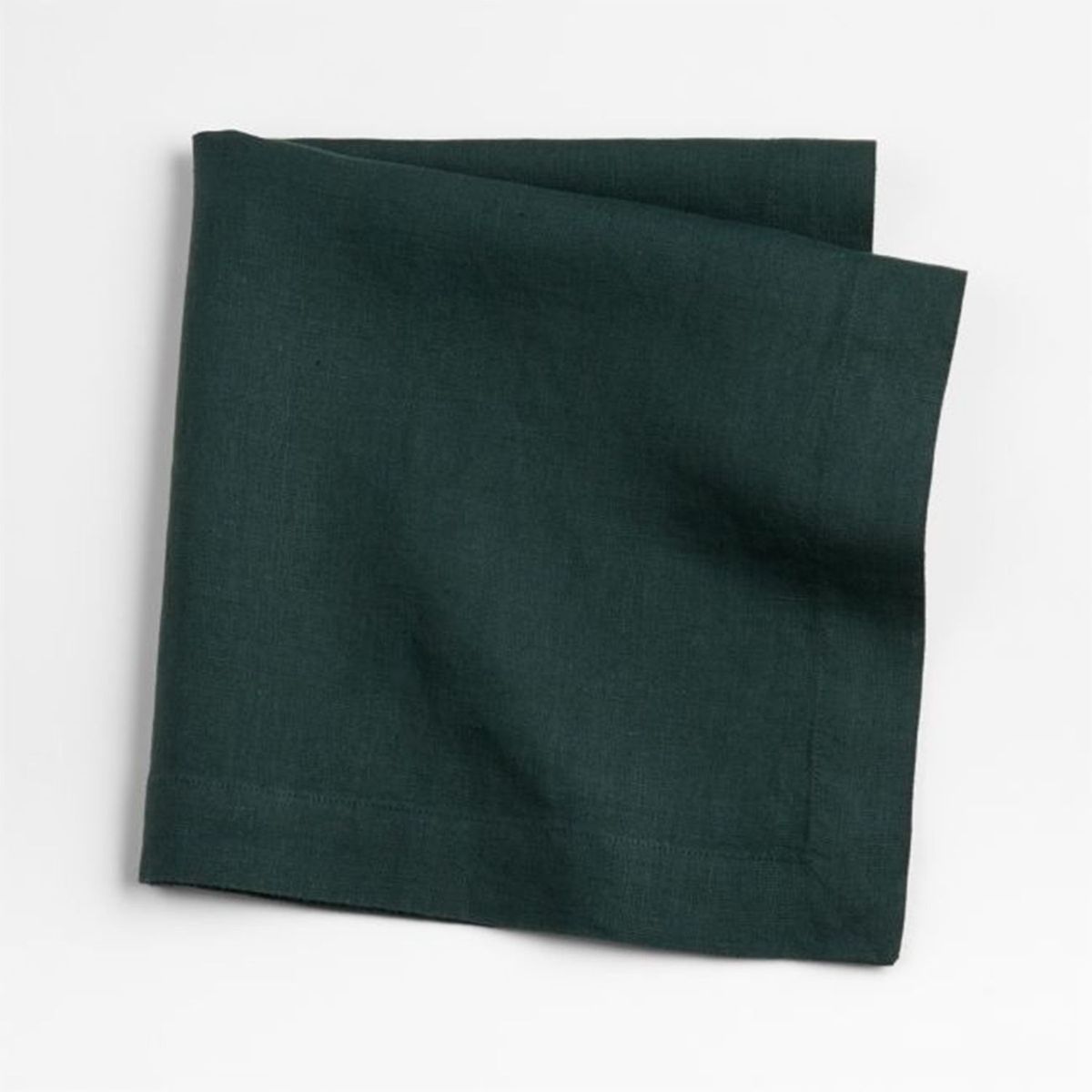 CRATE & BARREL - Servilleta Marin Spruce Green en Lino 56 cm x 56 cm