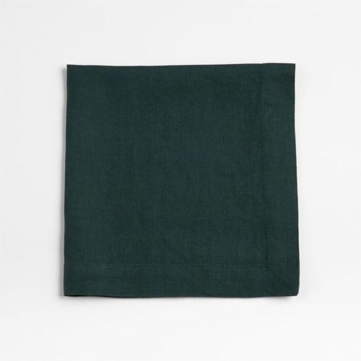 CRATE & BARREL - Servilleta Marin Spruce Green en Lino 56 cm x 56 cm