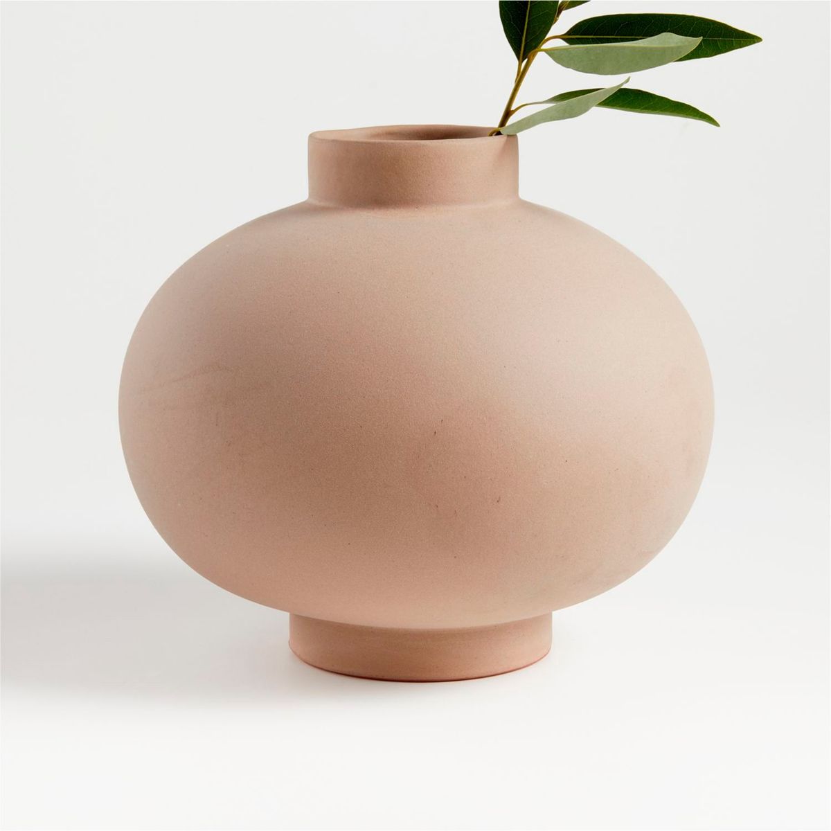 CRATE & BARREL - Florero Full Moon en Terracota 20 cm x 22 cm 