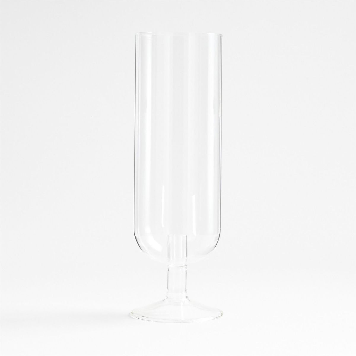 CRATE & BARREL - Porta velas Couverte en Vidrio 38 cm x 18 cm 