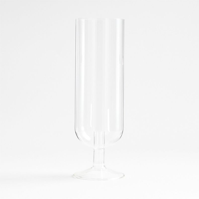 CRATE & BARREL - Porta velas Couverte en Vidrio 38 cm x 18 cm 