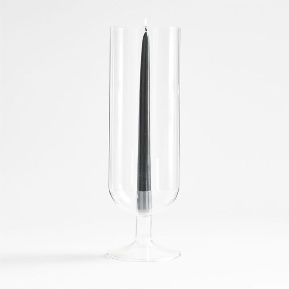 CRATE & BARREL - Porta velas Couverte en Vidrio 38 cm x 18 cm 