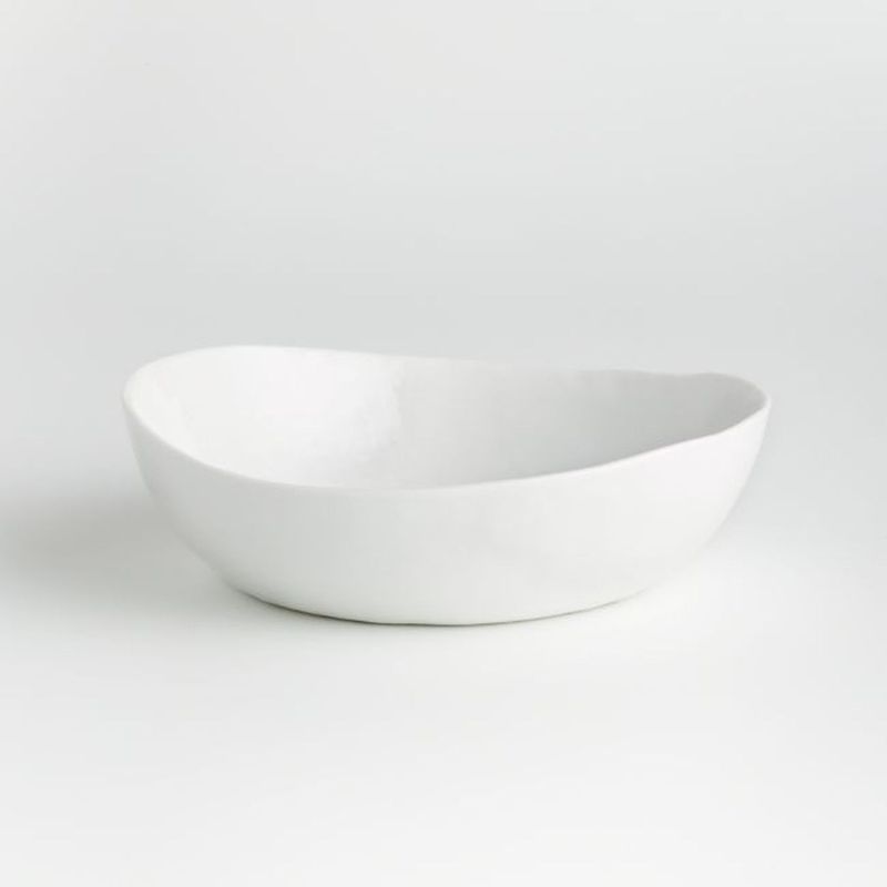 CRATE & BARREL - Bowl Bajo Mercer Blanco 20 cm