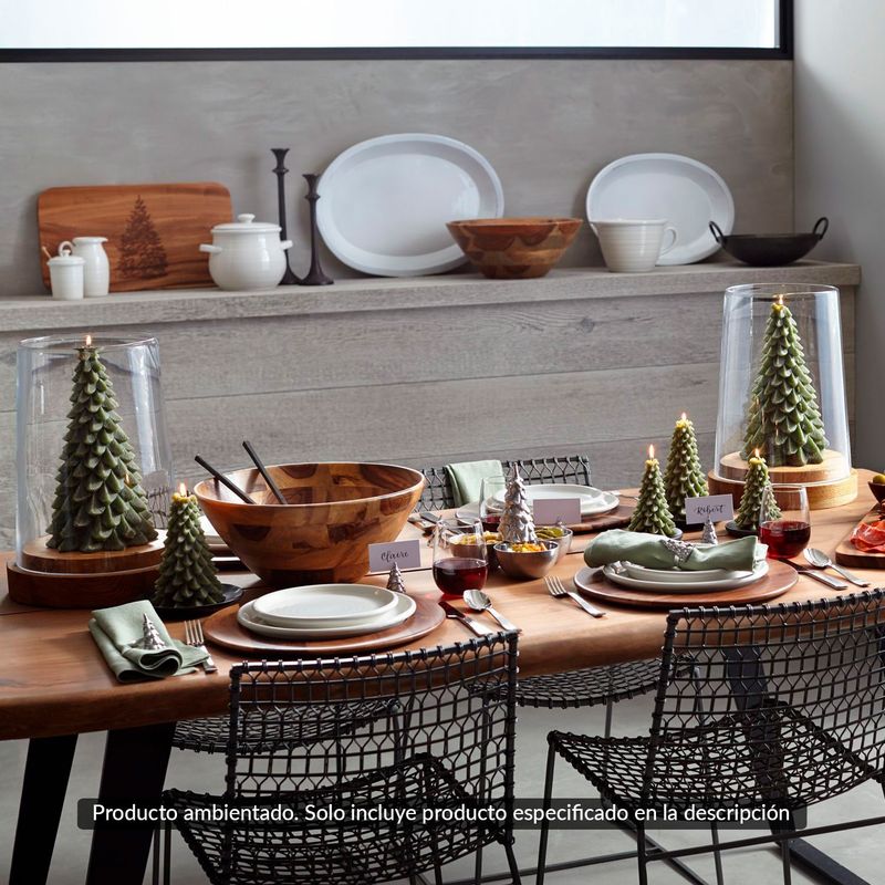 CRATE & BARREL - Bowl de Servir Carson en Acacia 37 cm. 
