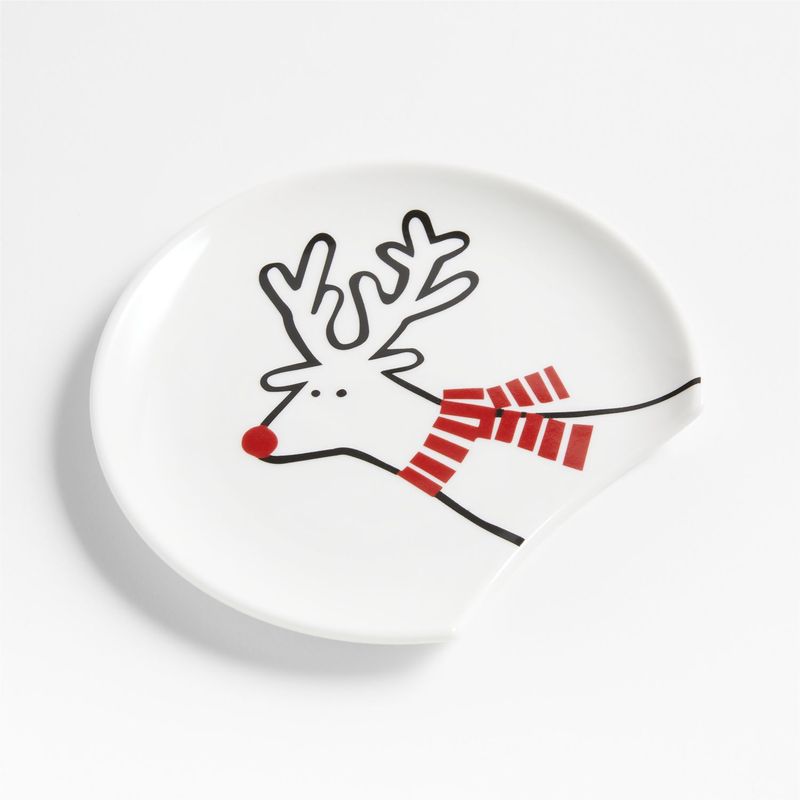 CRATE & BARREL - Apoya cucharas Arctic Friend en Porcelana  