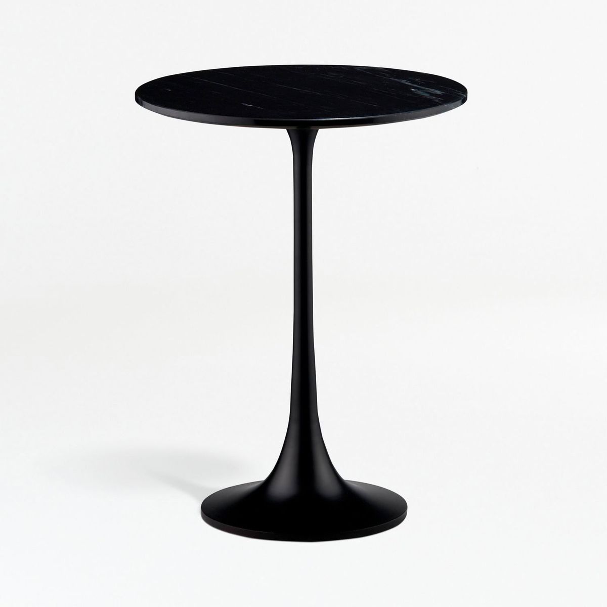 CRATE & BARREL - Mesa de Auxiliar Nero Negra 63 cm.