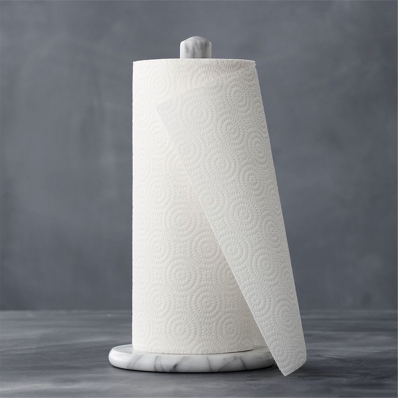 CRATE & BARREL - Soporte Toalla de Papel French Kitchen en Mármol 33 x 17 cm