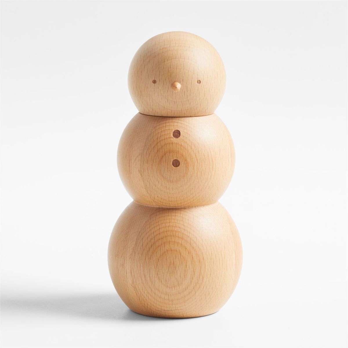 CRATE & BARREL - Salero de cocina Snowman Madera