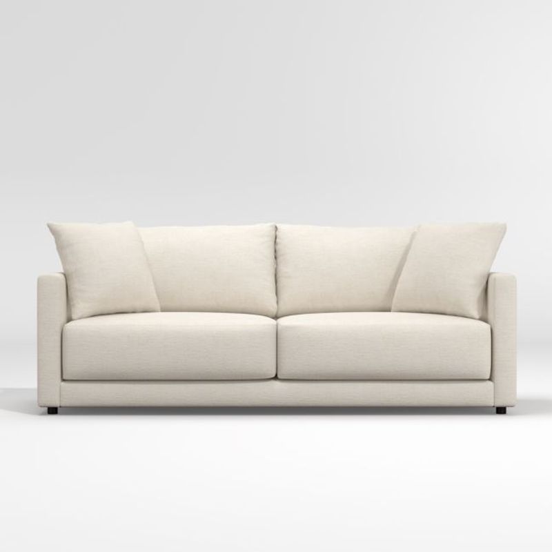 CRATE & BARREL - Sofá Gather 3 Puestos 224 cm en Tela Beige