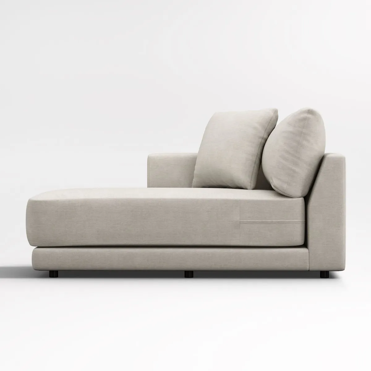 CRATE & BARREL - Chaise longue para Sofá en L Gather Derecho en Chenille (No incluye Pieza 1)