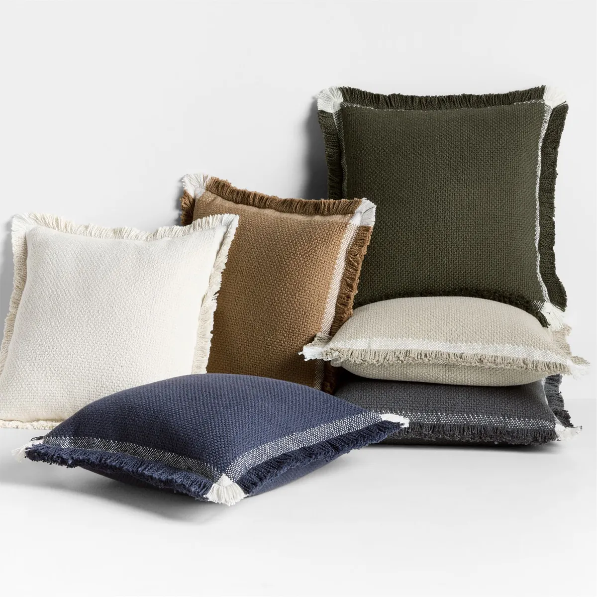 CRATE & BARREL - Funda de cojín Weekend 58 cm x 58 cm