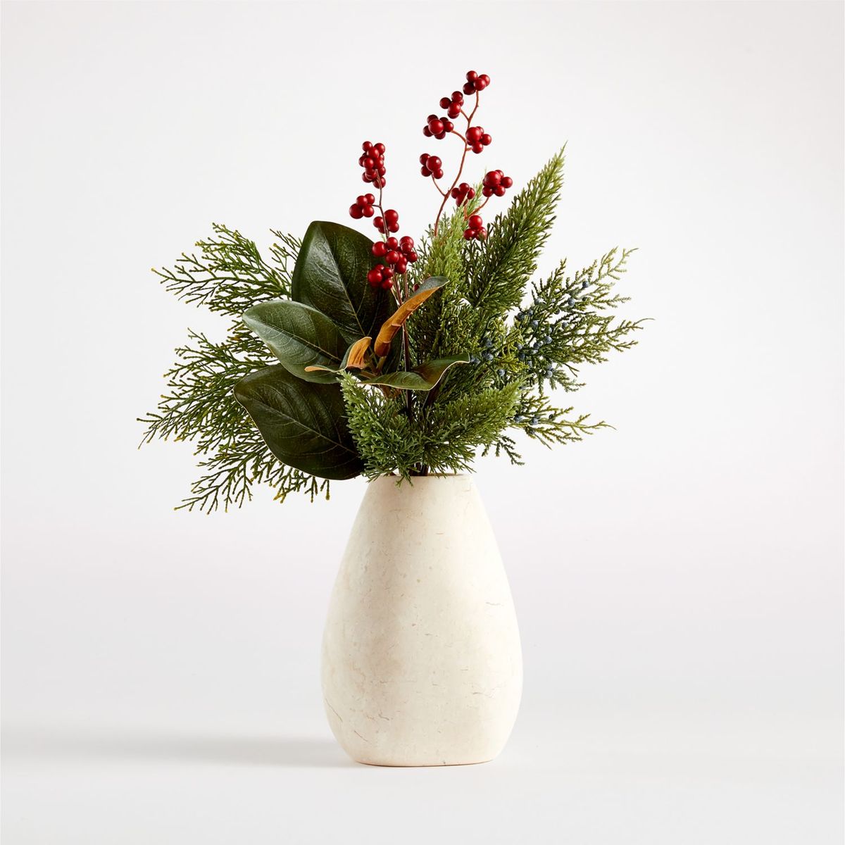 CRATE & BARREL - Rama artificial Cypress and Berry en Plástico 48 cm x 20 cm