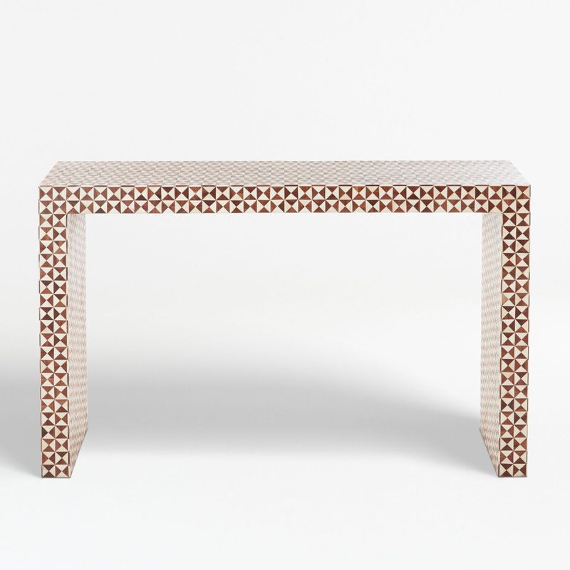CRATE & BARREL - Consola Intarsia Natural 