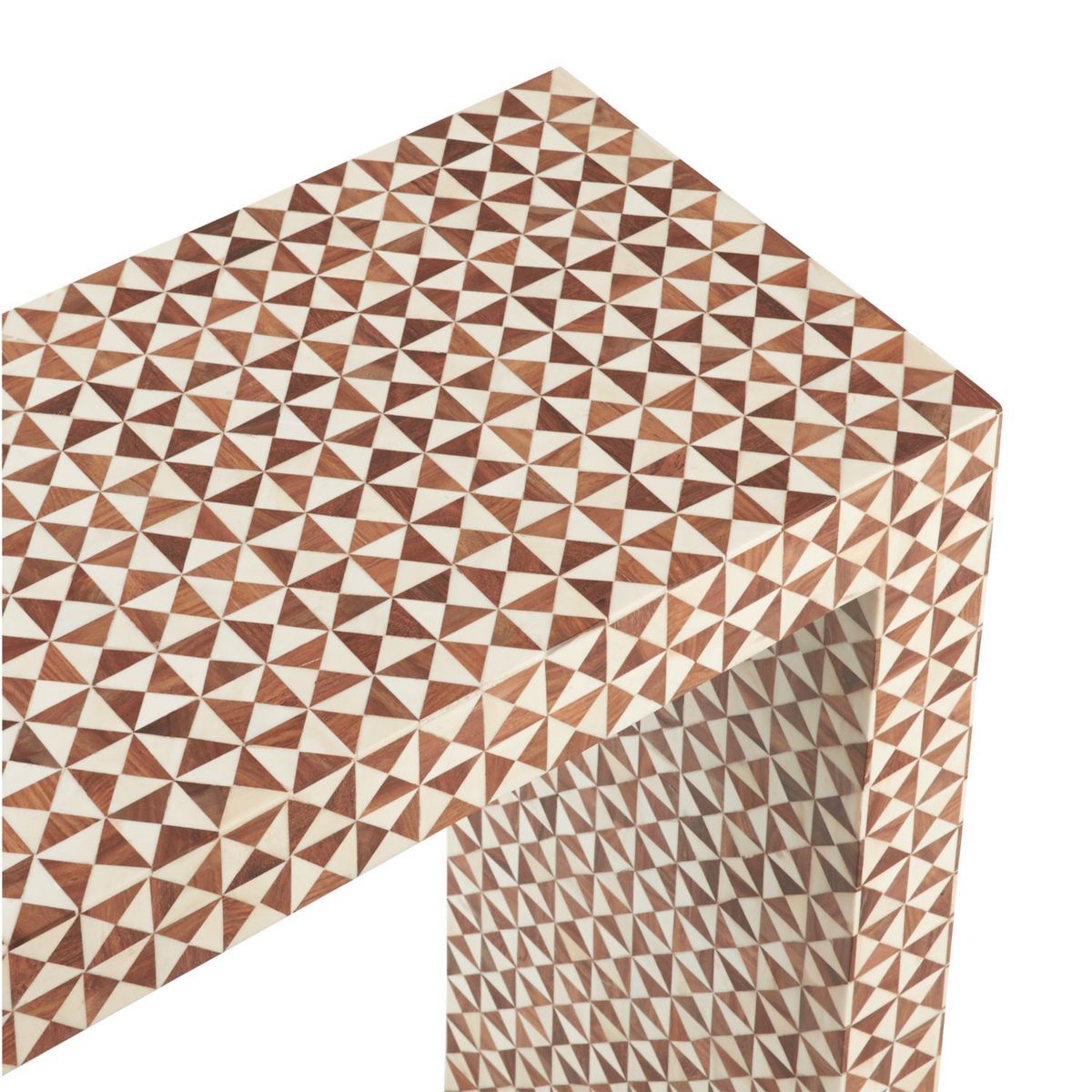 CRATE & BARREL - Consola Intarsia Natural 