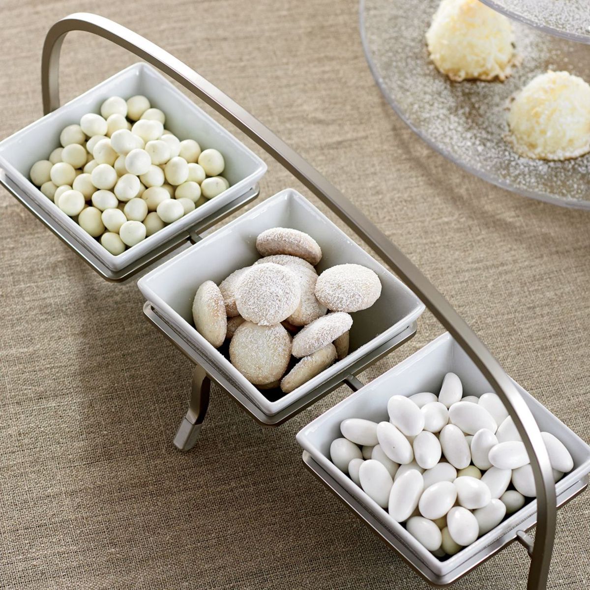 CRATE & BARREL - Bowls Cambridge en Porcelana 14 cm x 45 cm Set x 3
