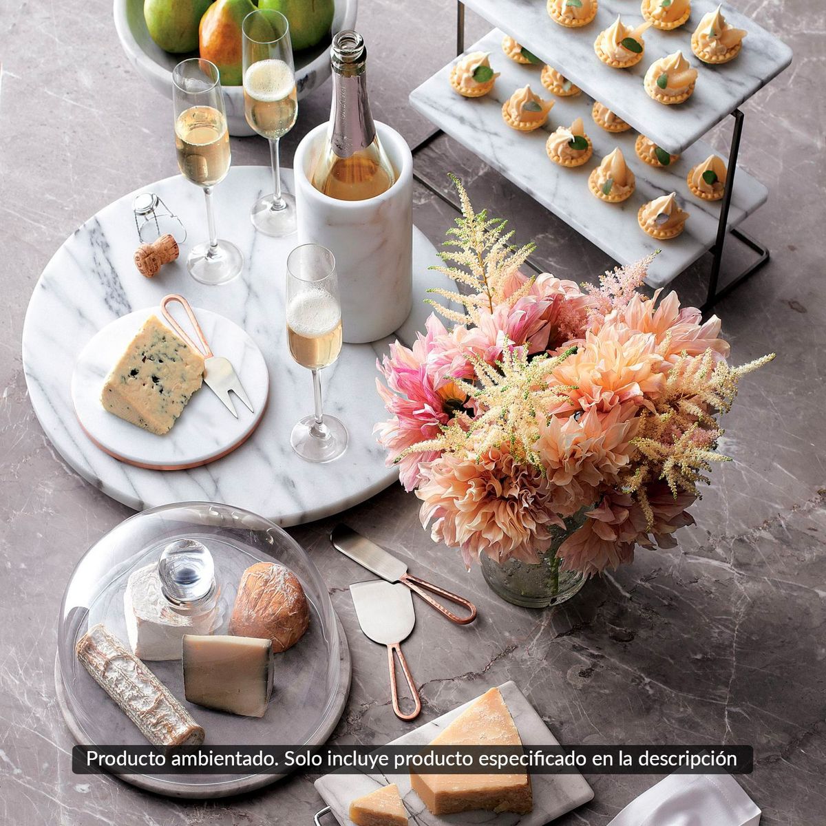 CRATE & BARREL - Tortero French Kitchen en Mármol 28 x 19 cm