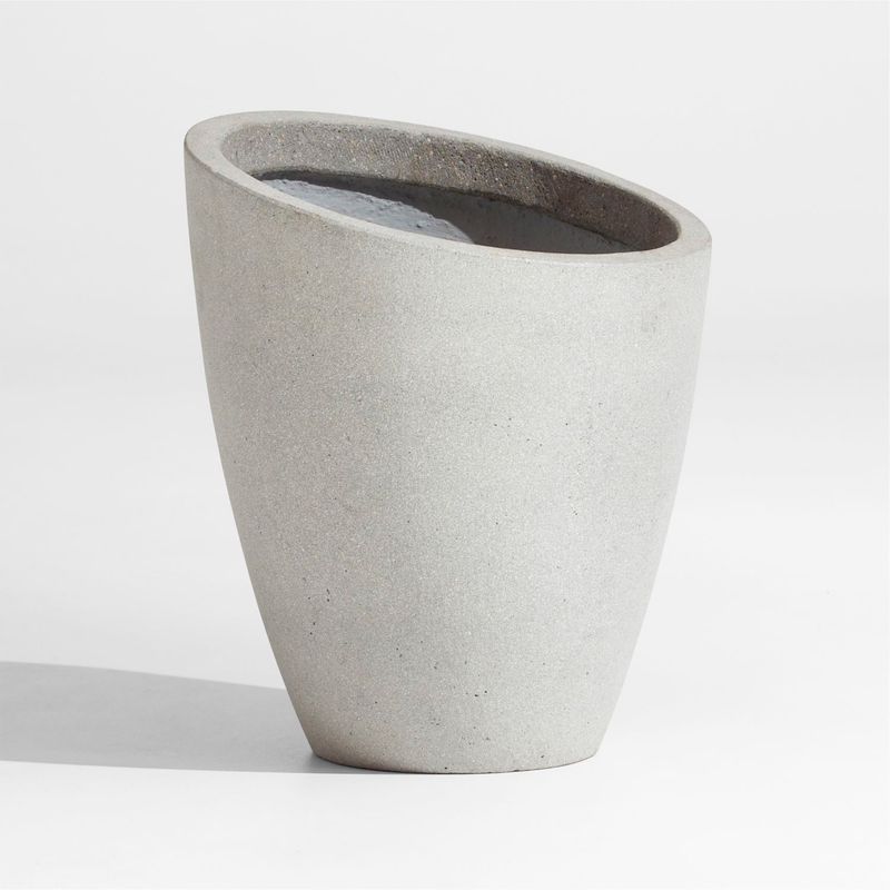 CRATE & BARREL - Maceta Slant en Cerámica 43 cm x 36 cm 