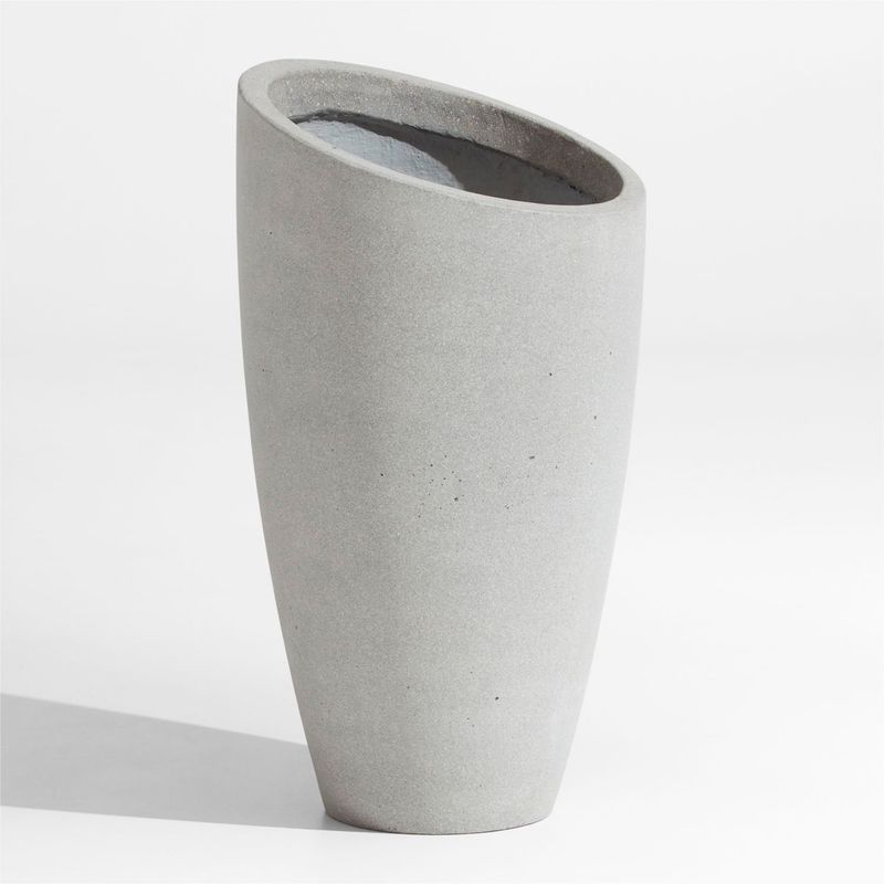 CRATE & BARREL - Maceta Slant en Cerámica 66 cm x 36 cm 