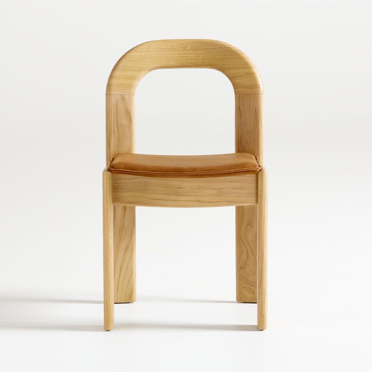 CRATE & BARREL - Silla de comedor Treviso en Cuero