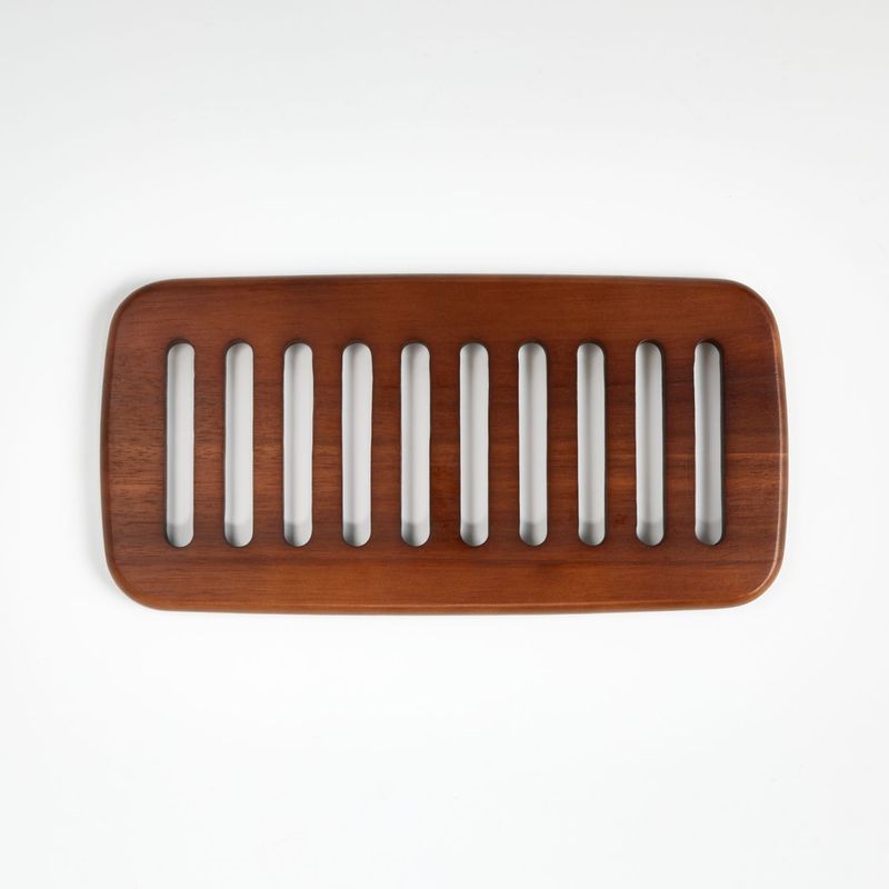 CRATE & BARREL - Posacalientes Abella en Madera 30 x 15 cm