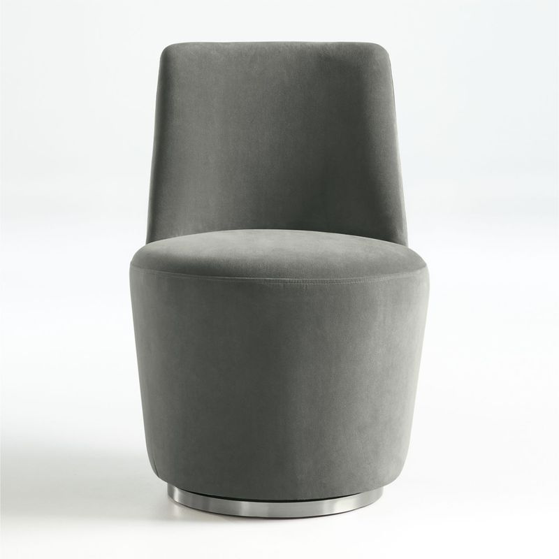 CRATE & BARREL - Silla de Comedor Ofelia en Terciopelo