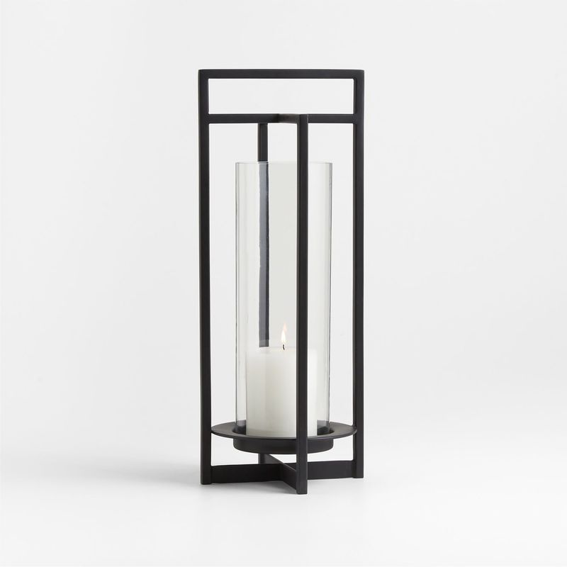 CRATE & BARREL - Candelabro Dune Hierro 46 x 18 cm