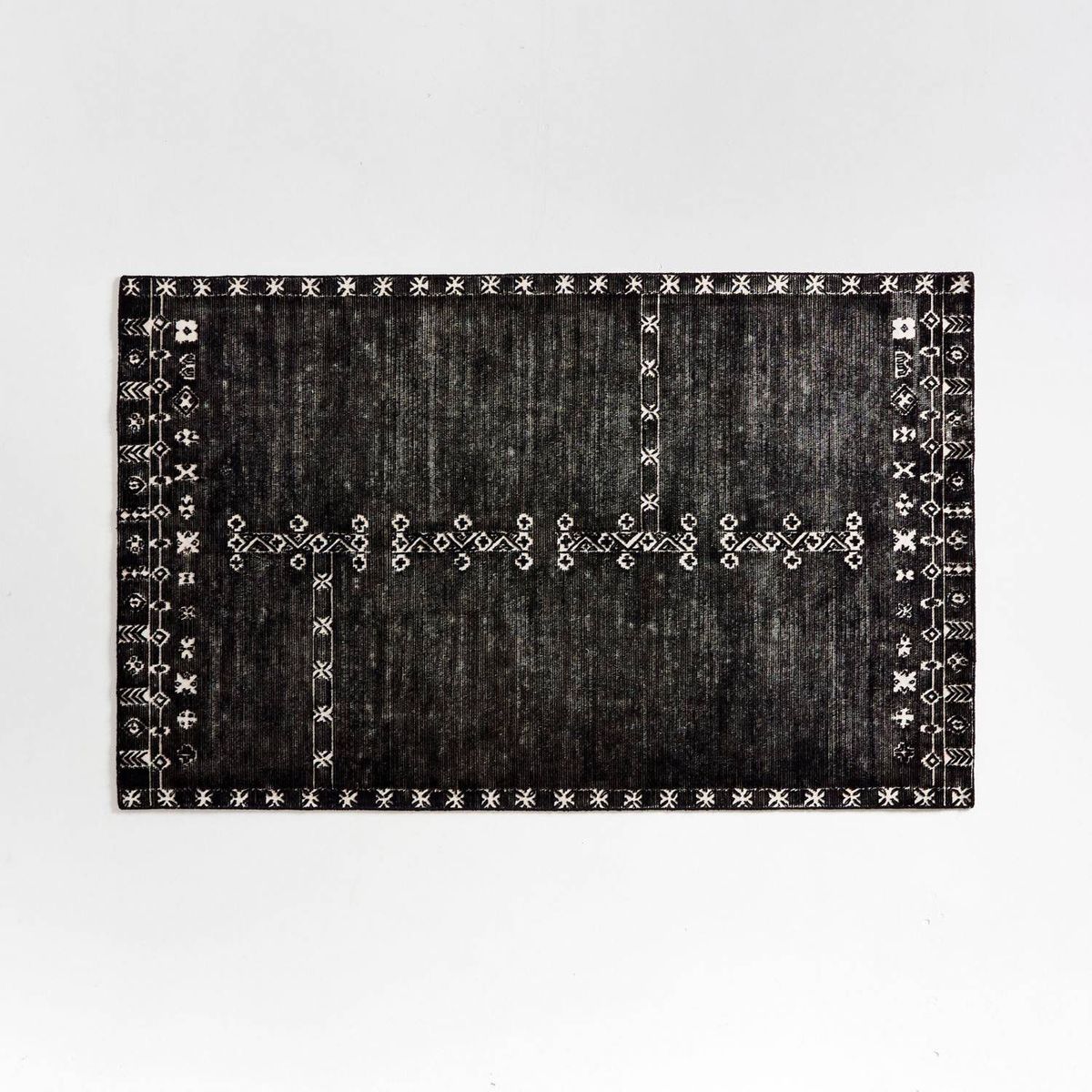 CRATE & BARREL - Alfombra Erria Negra en Lana