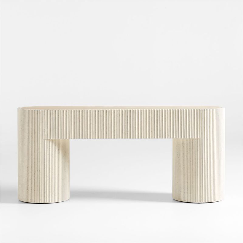 CRATE & BARREL - Mesa Consola Kahn Ovalada 