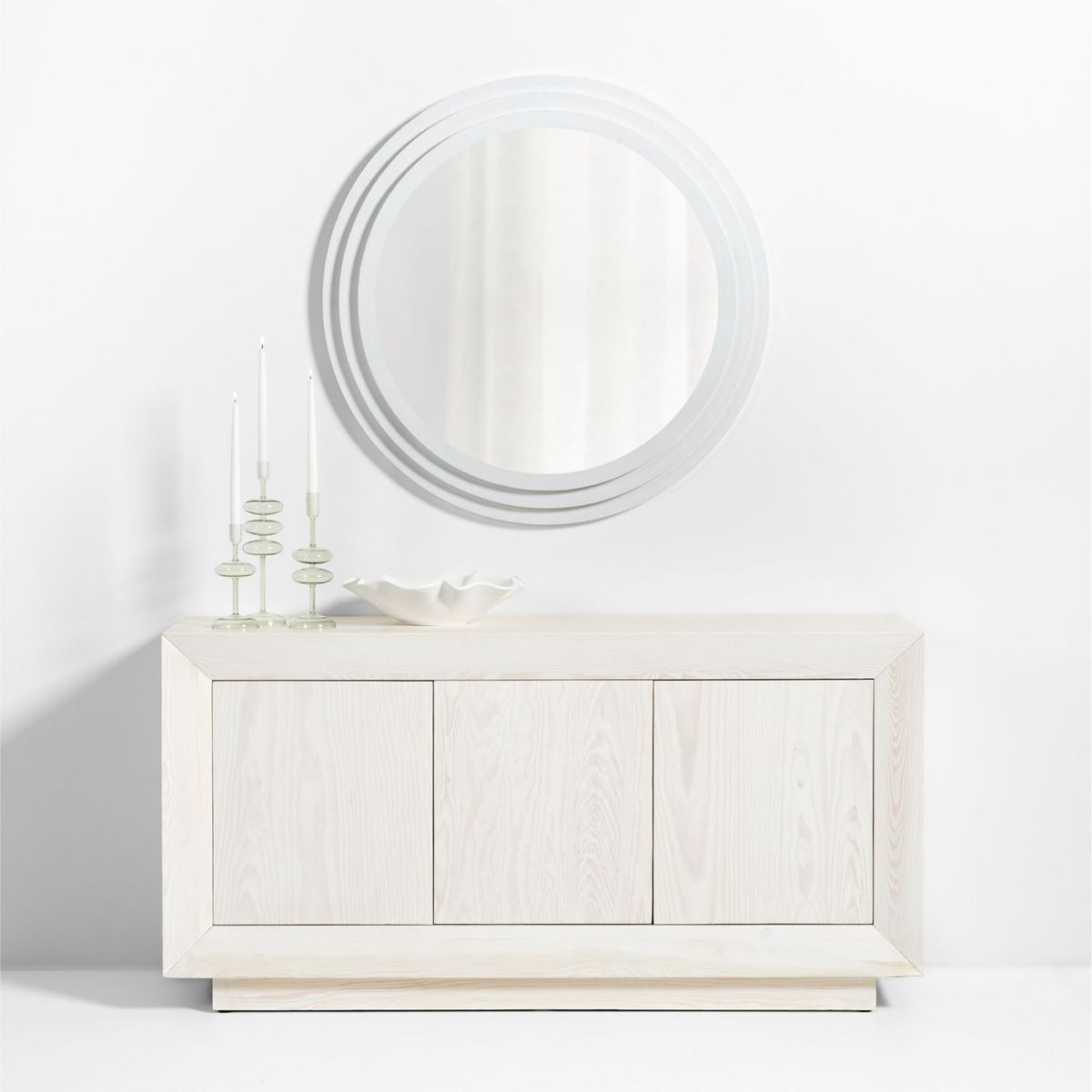 CRATE & BARREL - Espejo de pared Lewes Redondo 101 cm x 101 cm