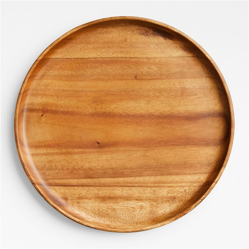 CRATE & BARREL - Plato base  Madera  30 cm