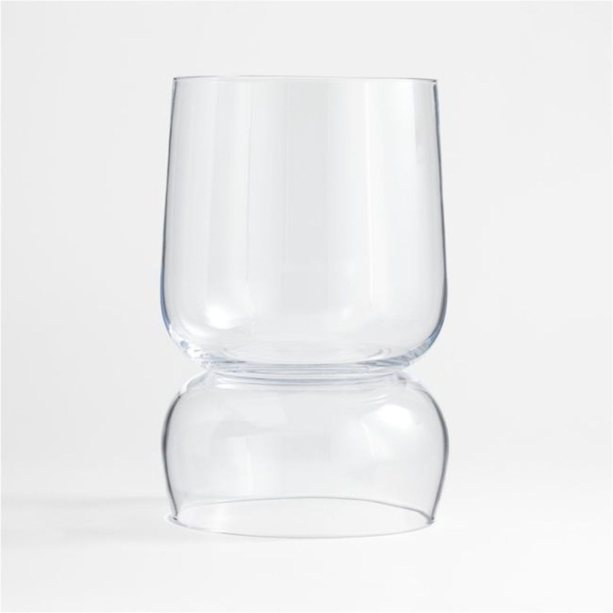 CRATE & BARREL - Porta velas Glencoe en Vidrio 33 cm x 18 cm 