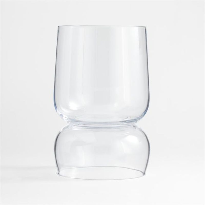 CRATE & BARREL - Porta velas Glencoe en Vidrio 33 cm x 18 cm 