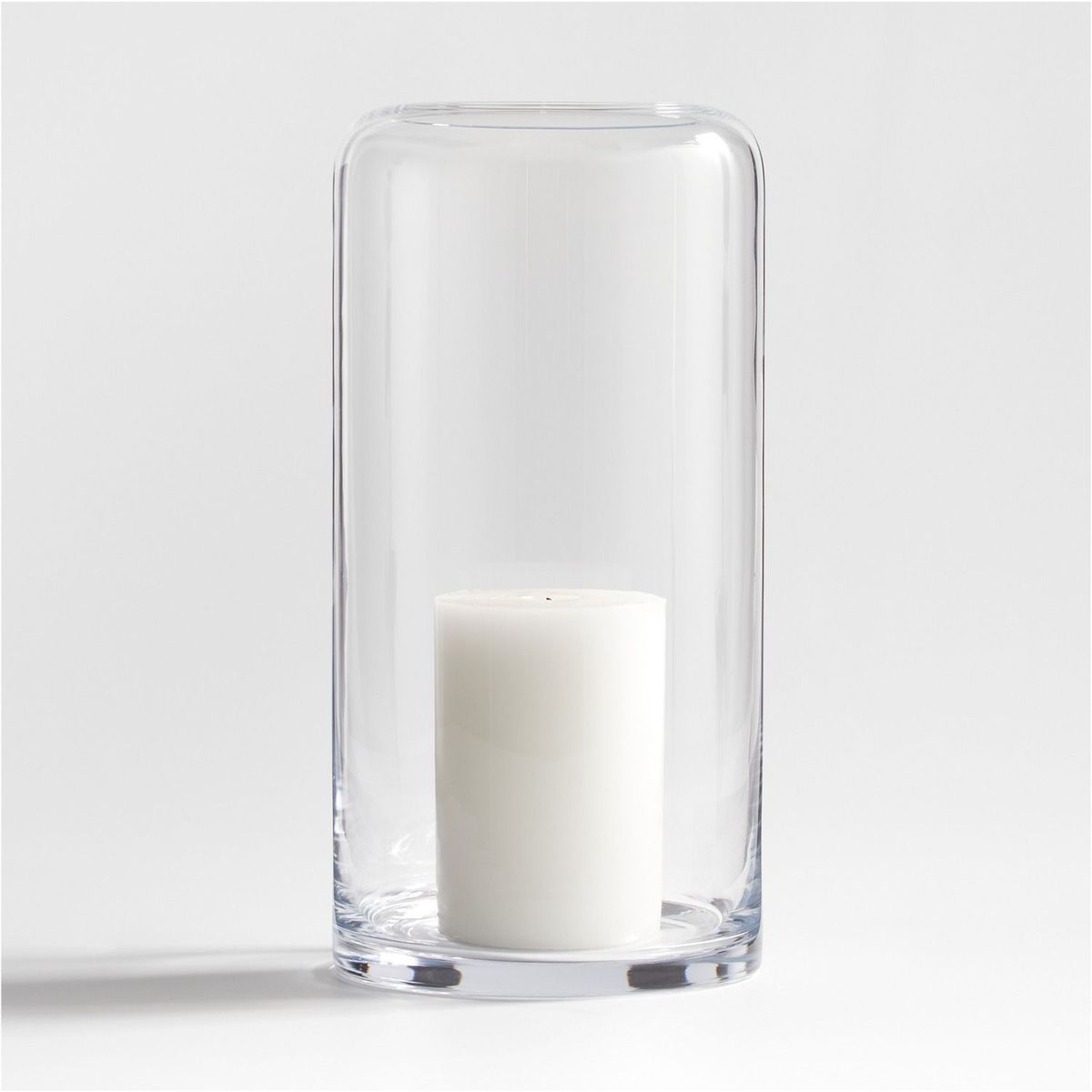 CRATE & BARREL - Porta velas Arlet en Vidrio 38 cm x 19 cm 