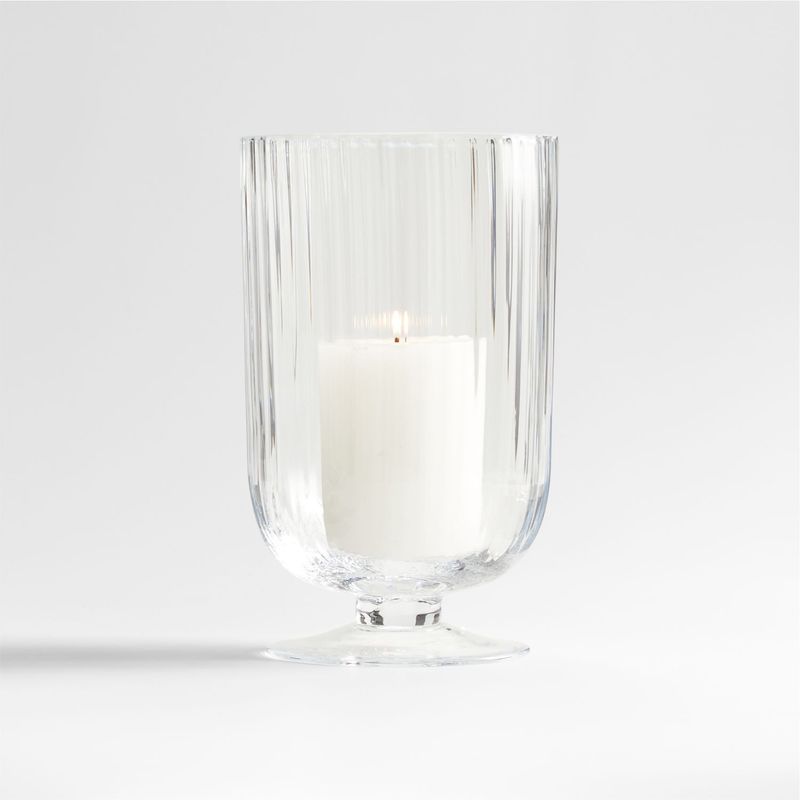 CRATE & BARREL - Porta velas Venus en Vidrio 24 cm x 15 cm 