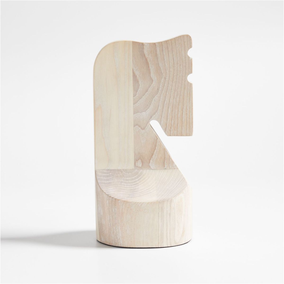 CRATE & BARREL - Adorno Ajedrez Madera 25 x 13 cm