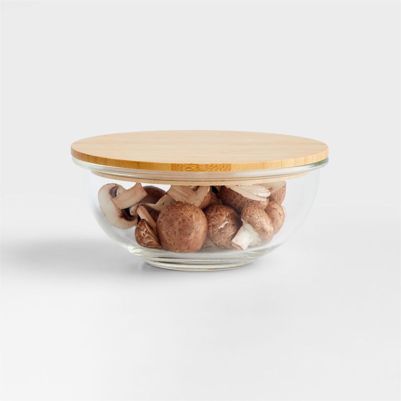 CRATE & BARREL - Bowl Bamboo en Vidrio  