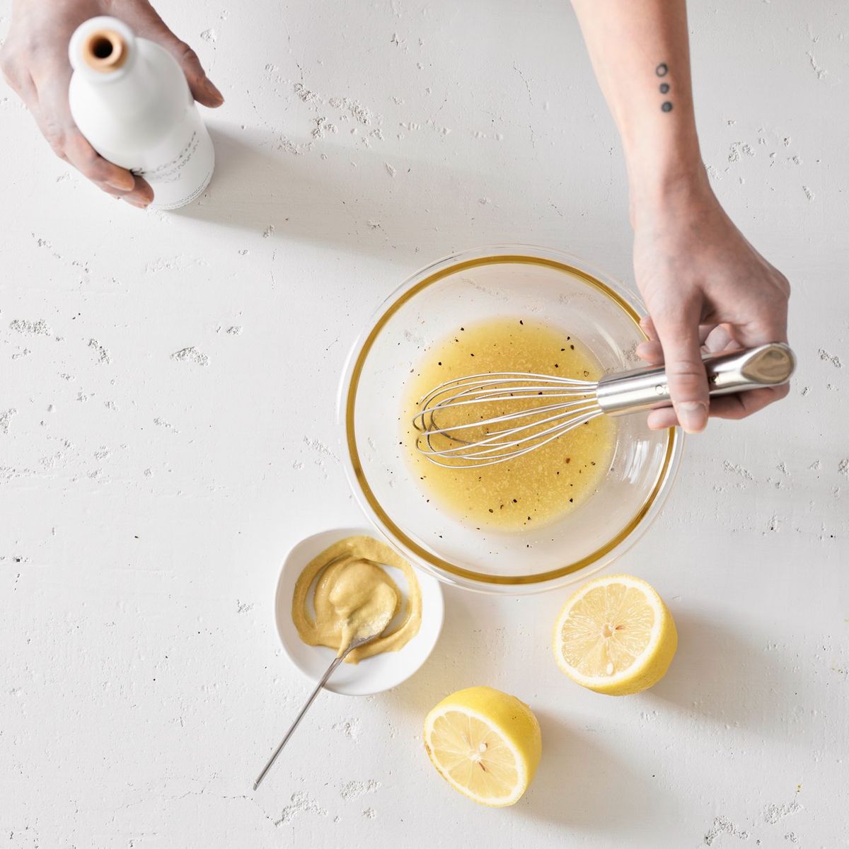 CRATE & BARREL -  Bowl Bamboo en Vidrio  