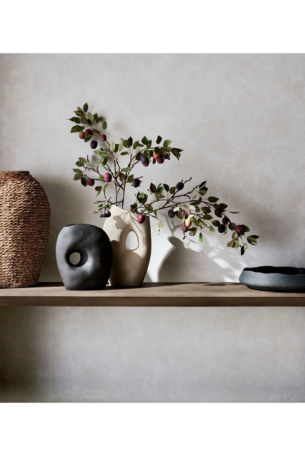 CRATE & BARREL - Florero Clyborne en Arcilla 40 cm x 15 cm 