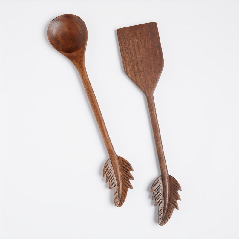 CRATE & BARREL - Pieza de servir Pluma 2 unidades