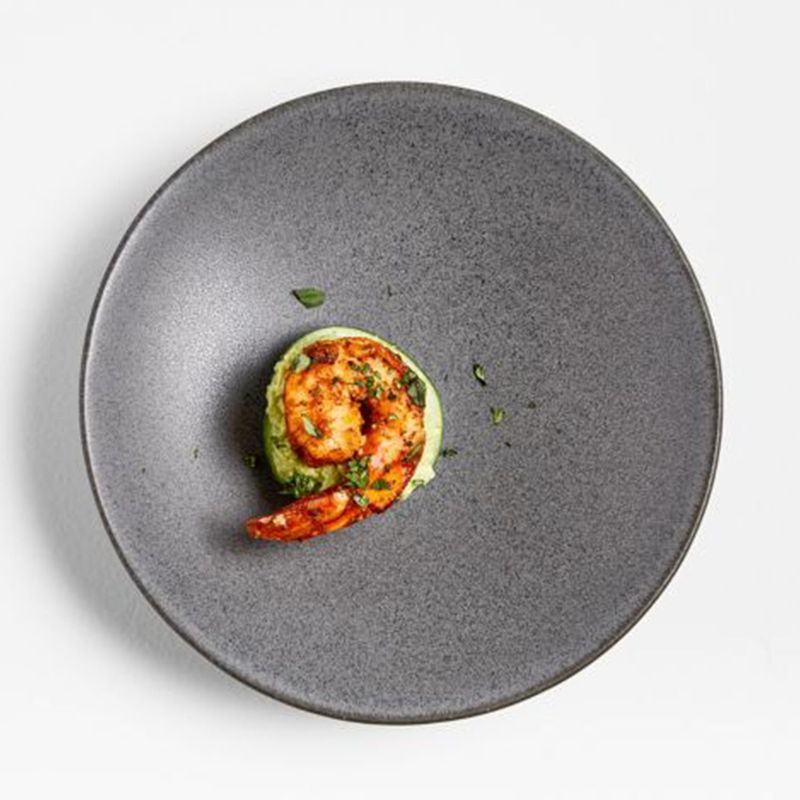 CRATE & BARREL - Plato de aperitivo Gres Craft Carbón 17 cm  x 3 cm 