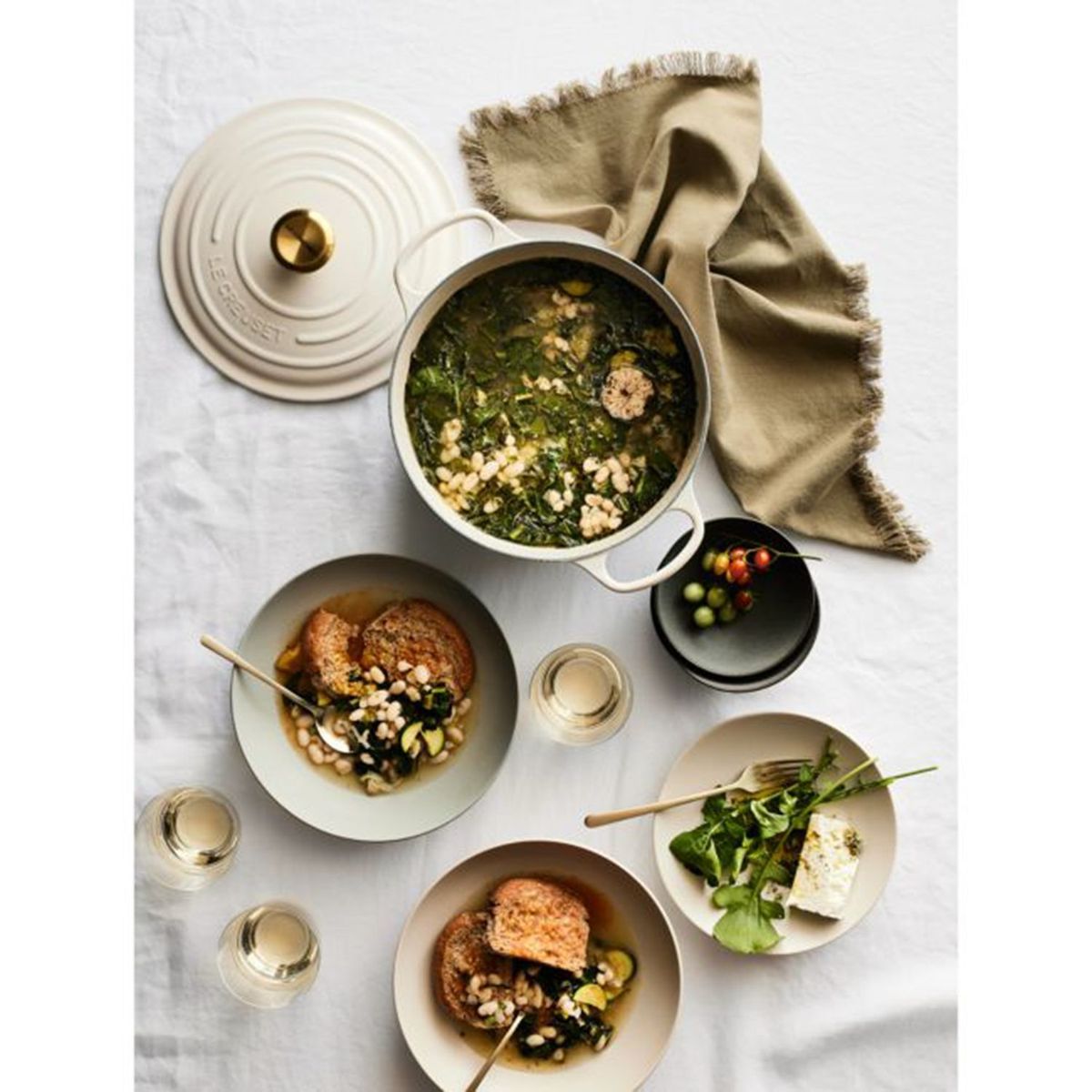 CRATE & BARREL - Bowl Craft Linen en Gres 14 cm x 4 cm