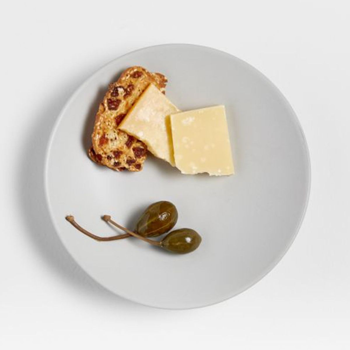 CRATE & BARREL - Plato de aperitivo Gres Craft Stone 17 cm  x 3 cm 