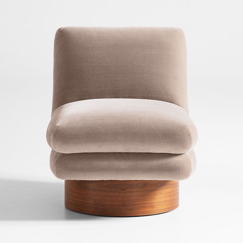 CRATE & BARREL - Poltrona Odeon en Terciopelo