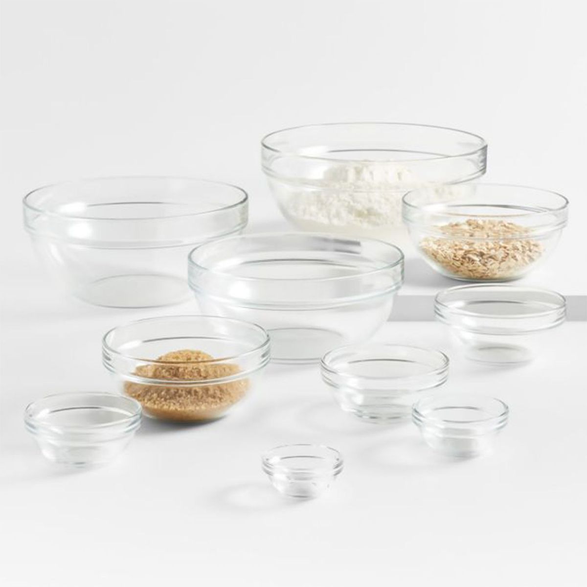 CRATE & BARREL - Otros utensilios Nesting Vidrio 10 piezas
