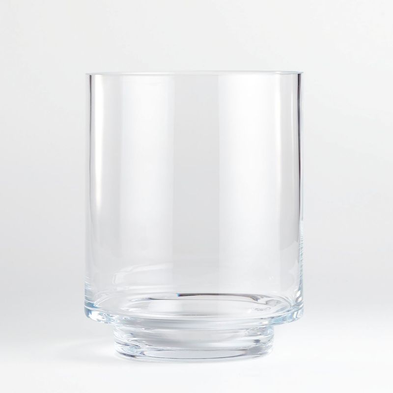 CRATE & BARREL - Porta velas Taylor en Vidrio 23 cm x 18 cm 